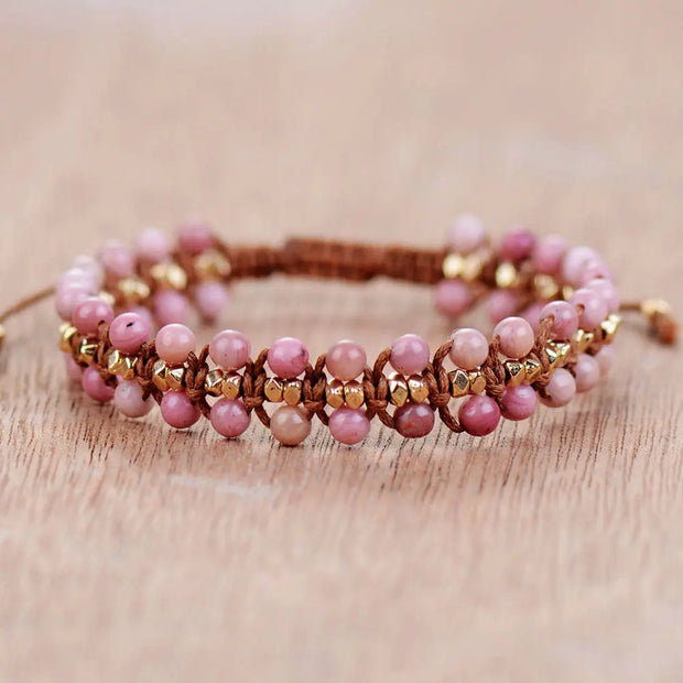 Bracelet en Rhodonite - Amour