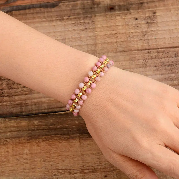 Bracelet en Rhodonite - Amour