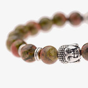 Bracelet en Unakite et Bouddha