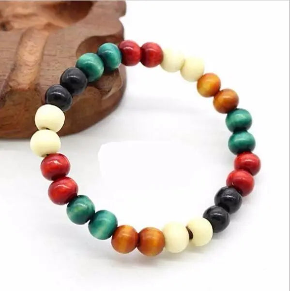 Bracelet en bois de Santal coloré
