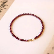 Bracelet fin "Assistance" en Grenat