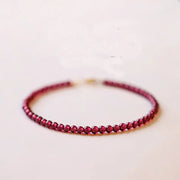 Bracelet fin "Assistance" en Grenat