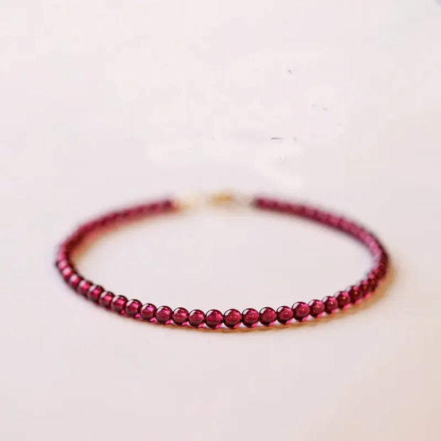 Bracelet fin "Assistance" en Grenat