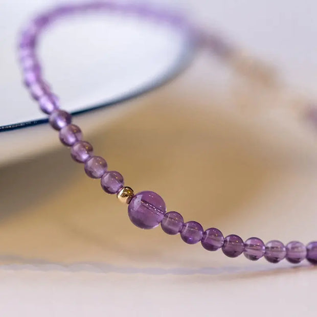Bracelet fin en Améthyste et Agate rouge