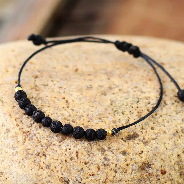 Bracelet fin en Pierre de lave