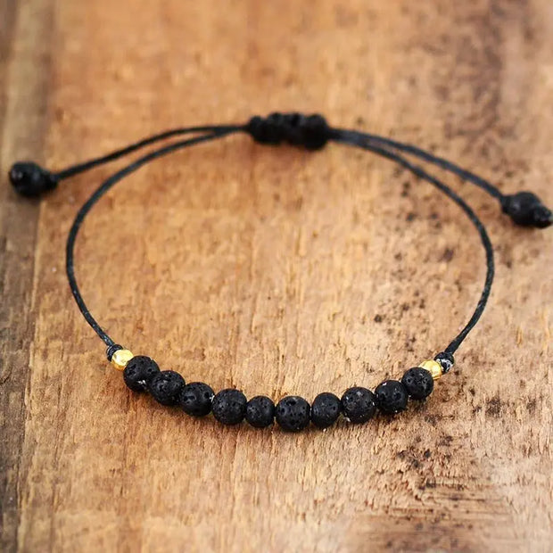 Bracelet fin en Pierre de lave