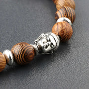Bracelet main de Fatma / Bouddha en Bois de bodhi