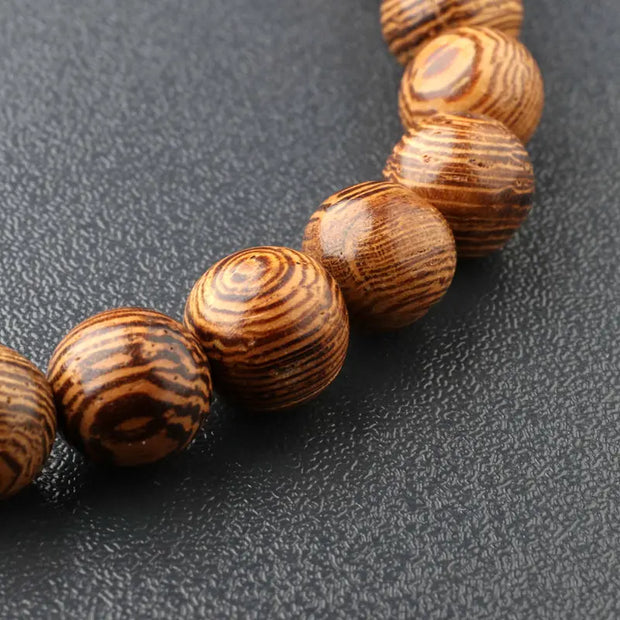 Bracelet main de Fatma / Bouddha en Bois de bodhi