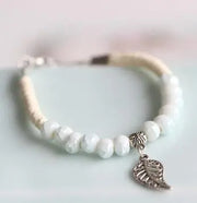 Bracelets pastels en cordelette tissée et perles de céramique