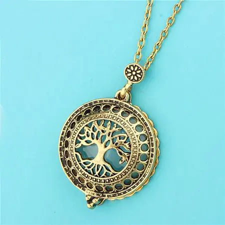 Collier Arbre de Vie Loupe Magnétique Vintage