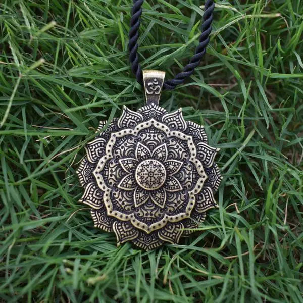 Collier Mandala Bronze - Fleur