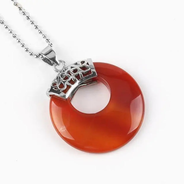 Collier en Agate Rouge - Energie