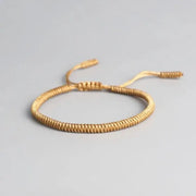 Double Bracelet Tibétain Jaune et Orange