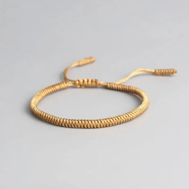 Double Bracelet Tibétain Jaune et Orange