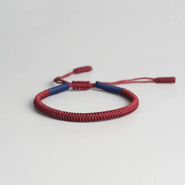 Double Bracelet Tibétain Rouge et Bleu