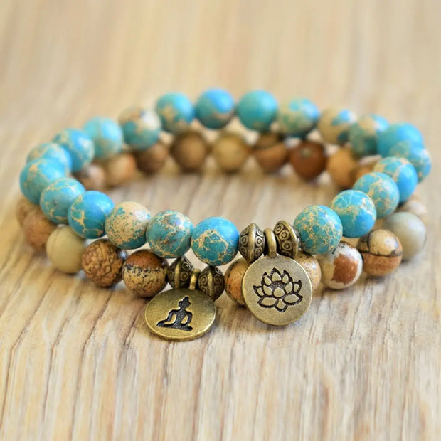 Duo de Bracelets en Jaspe - Energie et Confiance