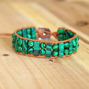 Grand Bracelet Bohème en Malachite