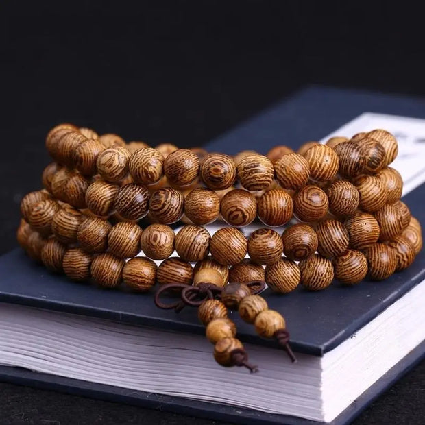 Mâlâ Tibétain de méditation en bois de Wengé