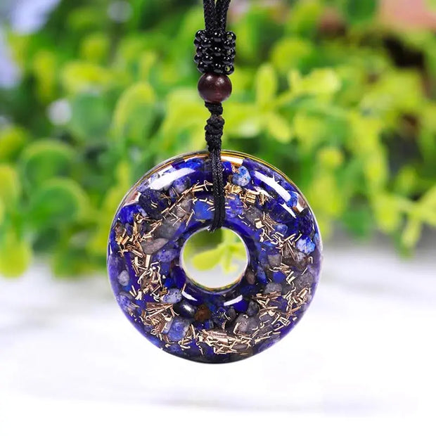 Pendentif Orgonite Donut en Lapis-lazuli