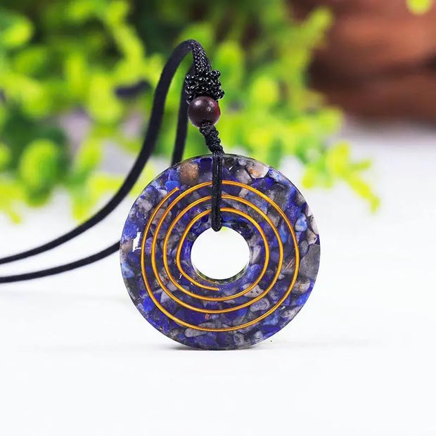 Pendentif Orgonite Donut en Lapis-lazuli