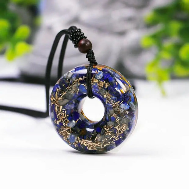 Pendentif Orgonite Donut en Lapis-lazuli