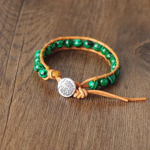 Petit Bracelet Bohème en Malachite