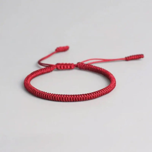 Triple Bracelet Tibétain Rose Rouge